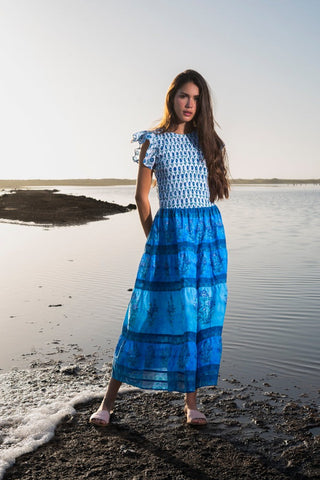 bindu Bella Dress in Cornflower