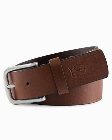 Southern Tide Youth Leather Belt In Light Brown